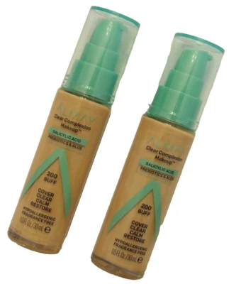 2 Pack Almay Clear Complexion Makeup Salicylic Acid Probiotics & Aloe #200 Buff - Image 1 of 3