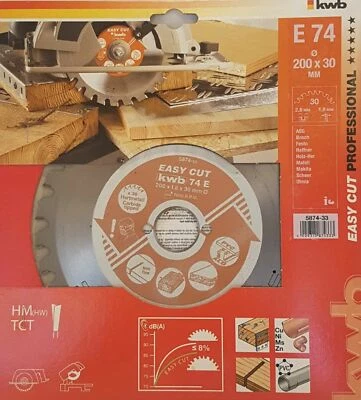 KWB Kreissägeblatt 200 x 30 mm (30 Hartmetall Zähne) Mehrzweck für Holz & Metall