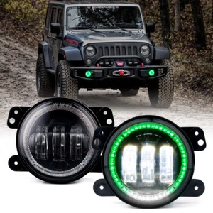 DOT SAE Pair 4" In LED Front Bumper Fog Lights w/ DRL for Jeep Wrangler JK JL JT - Bild 1 von 7
