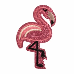 flamingo embroidered motif iron on or sew on patch appliqué embroidery - Picture 1 of 1
