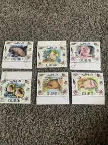 LOTE DE 6 SELLOS DE PECES USADOS EMIRATOS ÁRABES DE DUBÁI - Imagen 1 de 1
