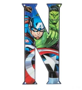MARVEL: AVENGERS: SUPERHERO: LETTER "N" :METAL SIGN: HULK: CAPTIAN AMERICA: NEW - Picture 1 of 4
