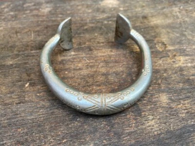 Antiguo Brazalete Tobillera Mujer Tribal Hecho en Plata Raro Antiguo 1890 Pierna Kada Foto 1 de 4