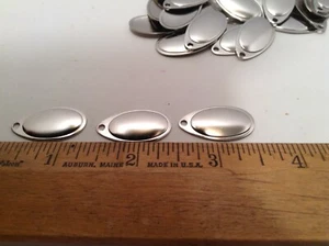 (100) No. 2 Nickel French Spinner Blades NOS, WORTH Ice Fishing Plus - Picture 1 of 7