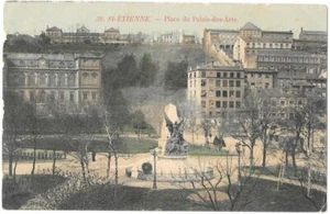 SAINT-ETIENNE 42 Place Palais des Arts CPA colorisée écrite à Melle Bergon 1906 - Picture 1 of 2