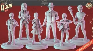 Stranger Things Set 1 Miniatura Se Adapta a DND D&D Pathfinder Mesa Pop Minis - Imagen 1 de 8