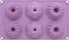 Moule à Muffins Violet 6-fach Birkmann Moule de Cuisson Cuire Silicone Gâteau