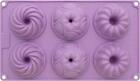 Muffin Form Purple 6-Fach Birkmann Baking Tin Baking Silicone Pie