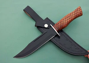 CUSTOM HAND MADE STAIN  LESS STEEL POWDER COATED HUNTING KNIFE - Picture 1 of 9