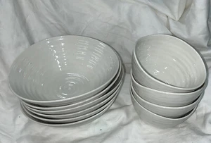 Sophie Conran Portmeirion White  6 Cereal Bowls and 4 Dessert Bowls 436 - Picture 1 of 7