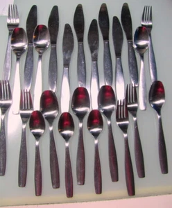 24 pcs Gourmet Settings gs NON-STOP Stainless Steel Flatware - Picture 1 of 6