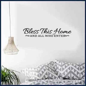 Home Decor Bless This Home And All Who Enter Wall Sticker Home Decor Living Room - Picture 1 of 24