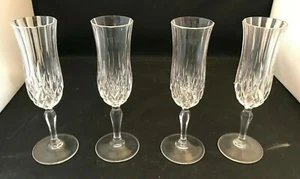 Set Of 4 Champagne Flutes Glasses Stemware 8-7/8” - Picture 1 of 2