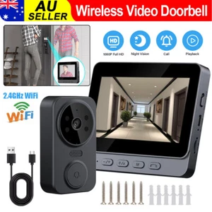 Wireless WiFi Video Doorbell Smart Phone Camera Door Bell Ring Intercom Security - Picture 1 of 17