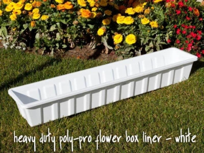 PLANTADORA 30 PULGADAS POLY PRO CAJA DE FLORES BLANCA MARCA NOVEDAD Foto 1 de 3