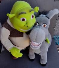 Shrek And Donkey: Medium Size Plush Toys / Universal Studios - Very Good Cond.