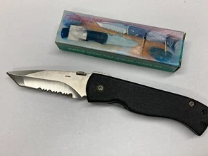 Large Tanto Point Combo Blade Folding Knife C-869S w/Box - Picture 1 of 17