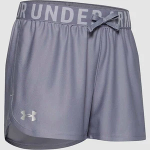 $40 Under Armour Girl's Purple Logo Lined Athletic Play Up Solid Shorts Size YXS - Picture 1 of 1