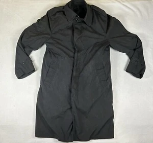 DSCP Quarterdeck Collection US Navy 38R Black Pea Trench Coat Military, lined - Picture 1 of 5