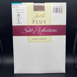 Pantyhose Hanes Plus Sheer Two Plus Barely There Control Top Enhanced Toe 00P16 - Picture 1 of 2