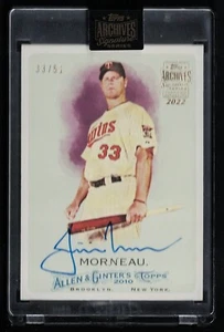 2022 Topps Archives Signature Series Allen & Ginter's Auto Justin Morneau 33/51 - Picture 1 of 1