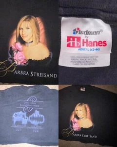 VTG 2000 Y2K LARGE BARBARA STREISAND ROCK TOUR NYC L.A. CONCERT BELLY HALF SHIRT - Picture 1 of 5