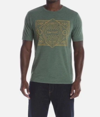 Camisa Vintage Impermeable Adulto Verde Gráfico Camiseta Manga Corta Para Hombre Mediana Foto 1 de 4