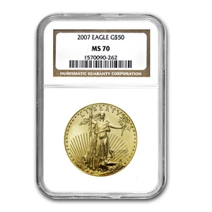 2007 1 oz American Gold Eagle MS-70 NGC - Picture 1 of 3