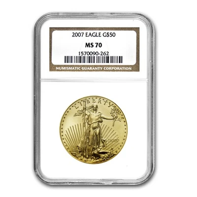 2007 1 oz American Gold Eagle MS-70 NGC - Image 1 of 3
