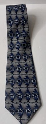 Nueva corbata cuello águila Penn State University Nittany Lions corbata cuello azul blanco gris Foto 1 de 4
