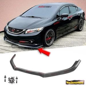 For 13 14 15 Honda Civic 4Dr GT Style Front Spoiler Bumper Chin Lip Urethane 1pc - Picture 1 of 2