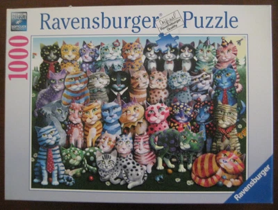 Rompecabezas Gato Ravensburger Reunión Familiar 1000 Piezas Softclick 2017 Seeley Completo Foto 1 de 4