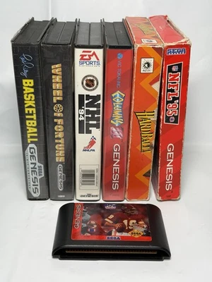 Sega Genesis Game Lot: Columns III, Basketball, NHL 94, Wheel Of Fortune, NFL - Image 1 of 4