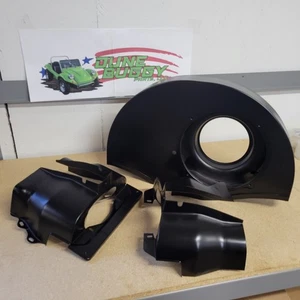 BLACK VW 36HP DOG HOUSE FAN SHROUD AND YOUR CHOICE OF OFFROAD OR STANDARD TINS - Picture 1 of 4