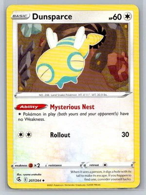 Dunsparce #207/264 SWSH08: Fusion Strike Uncommon - Pokemon Cards F53 - Image 1 of 2