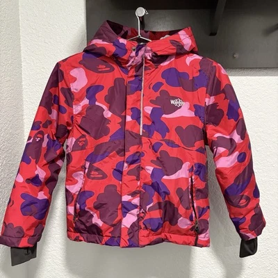 Wantdo Girl’s Ski Winter Jacket Coat Size 6-7 Camo Pink Hood Waterproof - Image 1 of 4