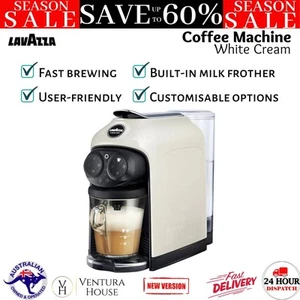 Lavazza A Modo Mio Deséa Coffee Machine White Cream Cafe Espresso Latte Brewer - Picture 1 of 12
