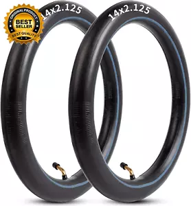 Heavy-Duty 14 X 2.125 Inner Tube 14 Inch Electric Bike Tubes with Angled Valve S - Picture 1 of 8
