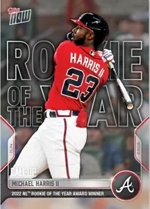 MICHAEL HARRIS II ROOKIE Of THE YEAR ROY 2022 TOPPS NOW #OS-35 - Picture 1 of 2