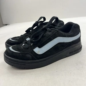 Vintage Vans Mannaz Black blue Skate Shoes Womens Sz 8 46604-73 Y2K Chunky - Picture 1 of 10