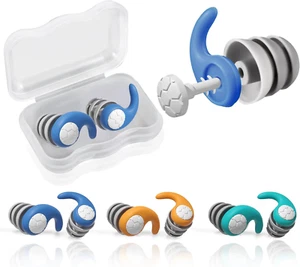 3 Pairs Swimming Ear Plugs, Reusable Silicone Earplugs Waterproof Swim Ear Plugs - Picture 1 of 7