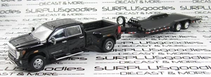 Greenlight 1:64 2022 GMC SIERRA 3500 DENALI Dually Pickup w/Heavy Duty Trailer - Picture 1 of 11