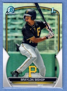 Bowman 2023 cromo Braylon Bishop refractor #/499 Pirates SP - Imagen 1 de 2