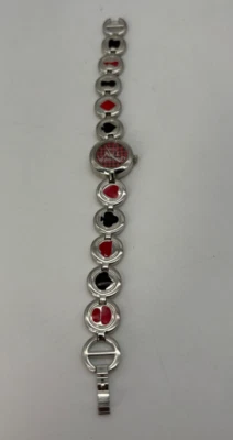 Disney Alice in Wonderland Watch Spades Teacup Diamonds Japan Stainless Steel - Image 1 of 4