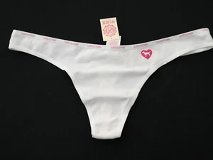 NEW Victoria's Secret VINTAGE 2005 PINK Full Cut Thong Panty MEDIUM - Picture 1 of 5