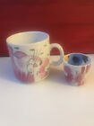 Porcelain Mug  and Eeg Holder Set Hand Painted By KN