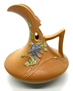Roseville Pottery 1941 Brown Columbine Art Deco Ewer 18-7 - Bild 1 von 12