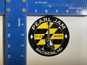 Pearl Jam Official Sticker Baltimore Maryland 10/27/13 Lightning Bolt Tour - Picture 1 of 3