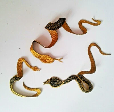 Snakes 3 pcs Set Large Handmade Embroidered Patch - Image 1 of 4