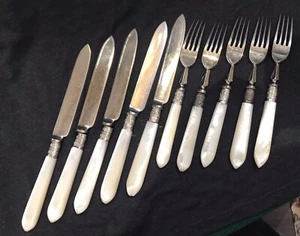 JB 10pc MOP Handle Silver-plate Flatware Set - Picture 1 of 17